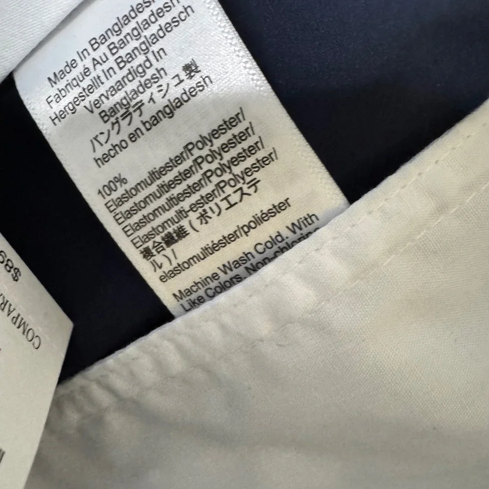 NWT J.Crew Flex Slim Tech Pants Mens 30x32 Navy Blue Slim Fit Performance AA712